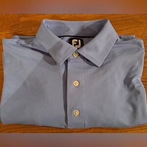 Foot Joy Men’s Collar Golf Shirt, Light Blue, Size XL, EUC